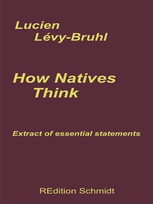 cover image of How Natives Think